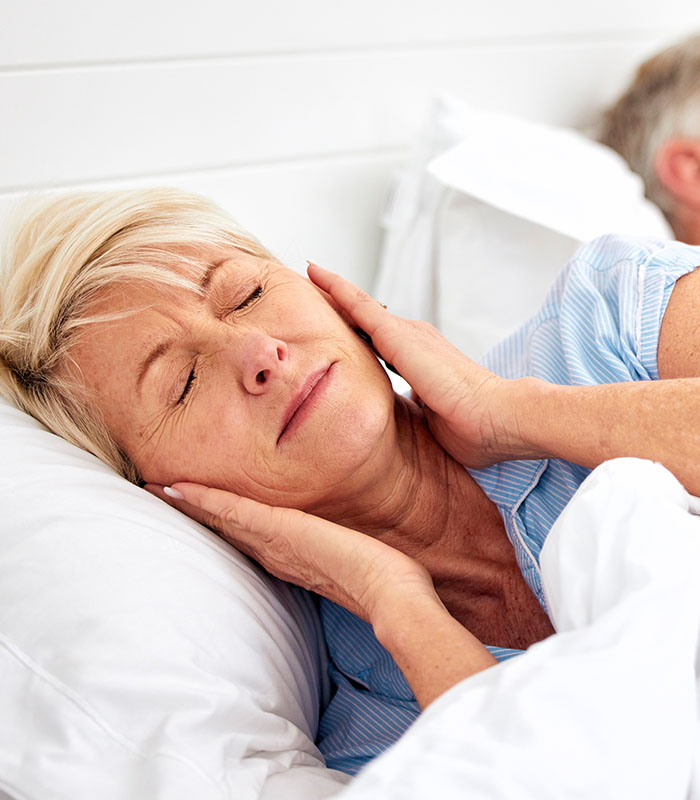 woman with frustrated with noise