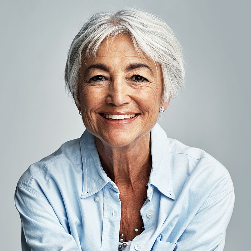 Senior woman smiling and happy